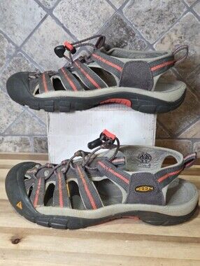 Keen Gray with Orange Accent Closed-Toe Outdoor Sandals Size 8.5 Womans